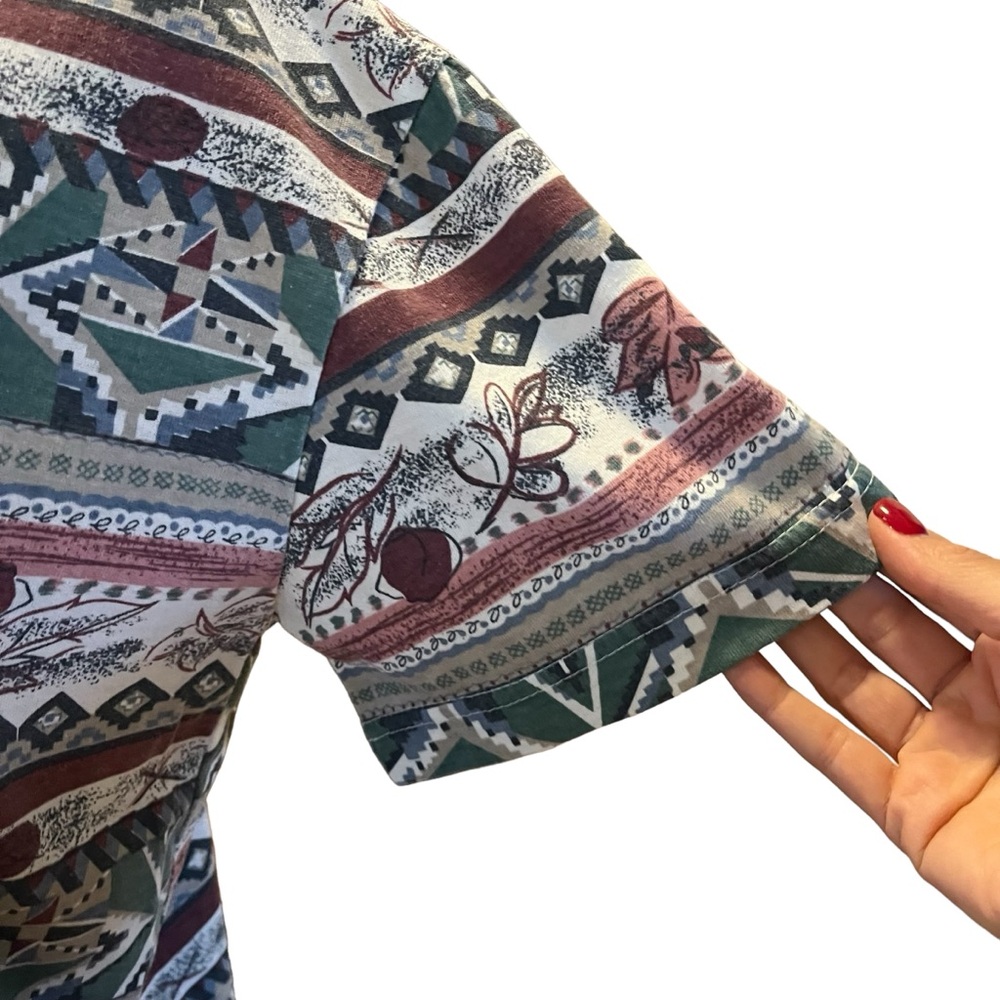 Vintage southwestern abstract print crewneck T-shirt S - Picture 10 of 11